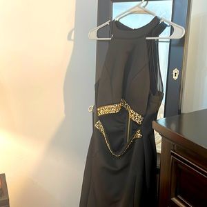 Black and Gold Evening Dress